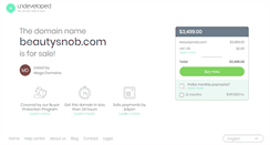 Desktop Screenshot of beautysnob.com